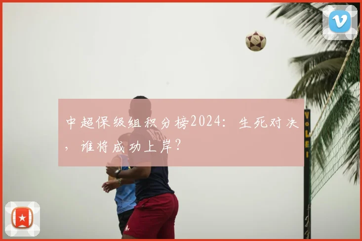 中超保级组积分榜2024：生死对决，谁将成功上岸？